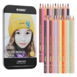 طقم أقلام تلوين زيتية بدرجات البشرة 24 لون _ Nyoni