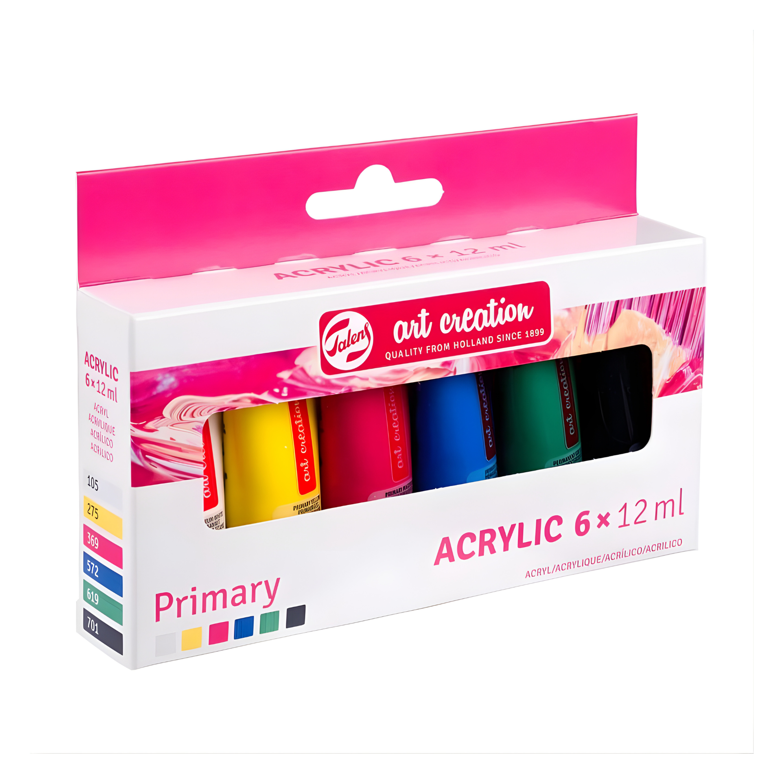 تصميم بدون عنوان - 2026-02-09T144613.617 طقم ألوان أكريليك Talens Art Creation – Primary – 6 × 12 مل - الصورة 1