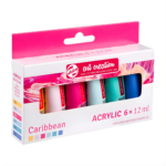 طقم ألوان أكريليك Talens Art Creation – Caribbean – ‏6 × 12 مل