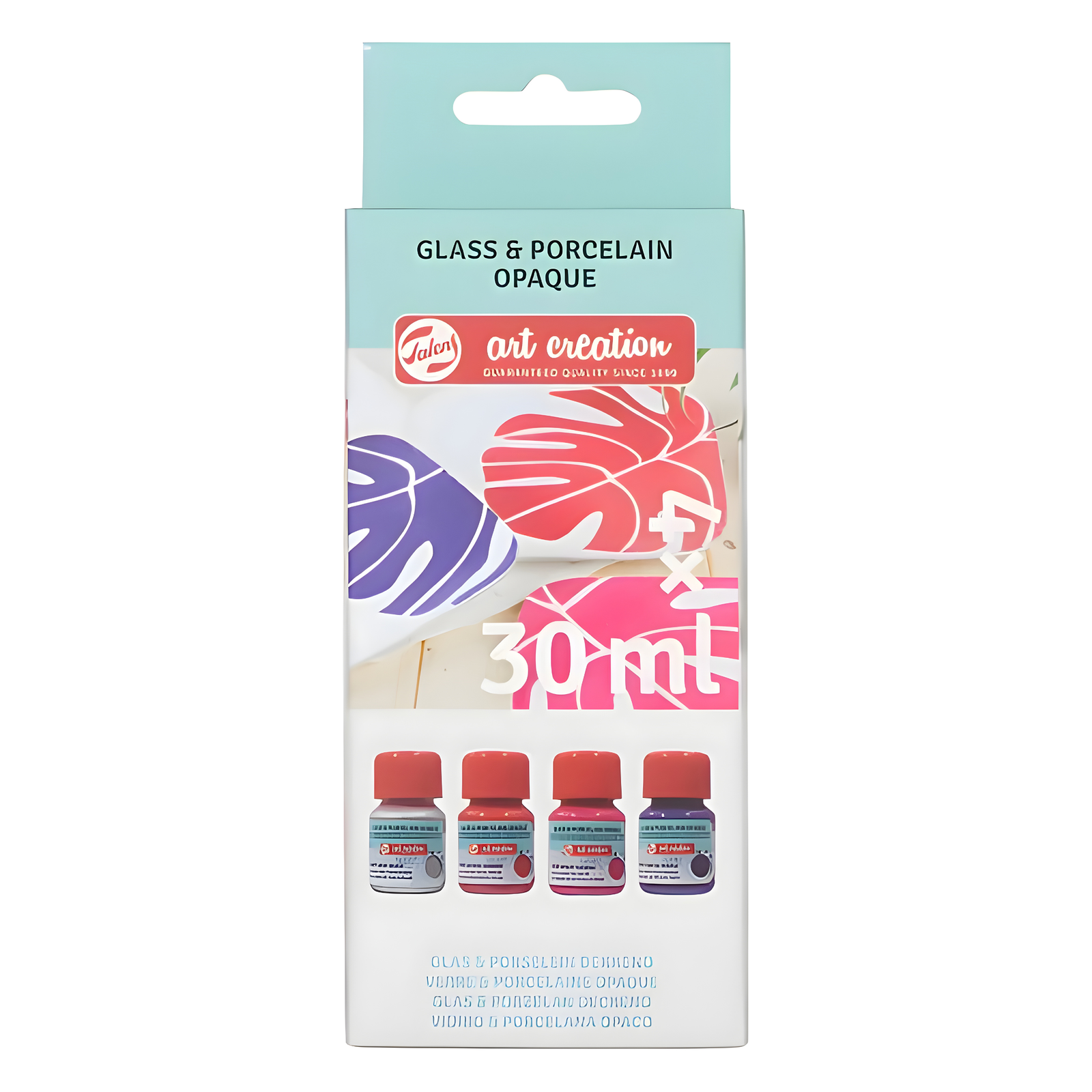 تصميم بدون عنوان - 2026-02-09T174858.113 طقم ألوان غير شفافة للزجاج والبورسلان Talens Art Creation – 4 × 30 مل - الصورة 1