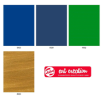 ⁦طقم ألوان شفافة للزجاج والبورسلان Talens Art Creation – درجات الأزرق – ‏4 × 30 مل⁩ - الصورة ⁦3⁩