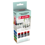 ⁦طقم ألوان شفافة للزجاج والبورسلان Talens Art Creation – درجات الأزرق – ‏4 × 30 مل⁩ - الصورة ⁦2⁩