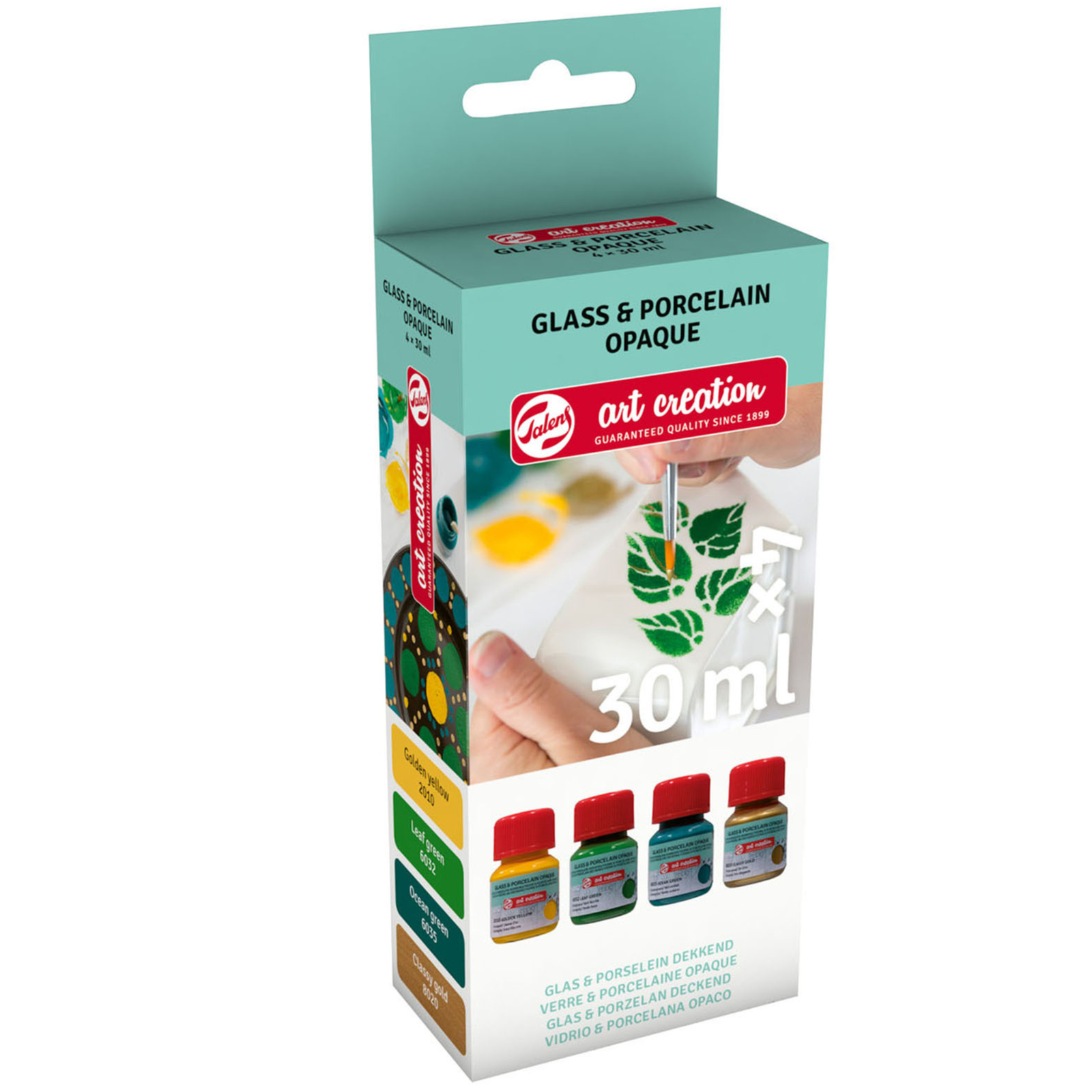 تصميم بدون عنوان - 2026-02-09T182908.427 طقم ألوان للزجاج والبورسلان Talens Art Creation – 4 × 30 مل - الصورة 1
