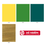 ⁦طقم ألوان للزجاج والبورسلان Talens Art Creation –  ‏4 × 30 مل⁩ - الصورة ⁦3⁩