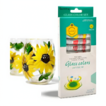 ألوان زجاج 12 لون – مجموعة رسم على الزجاج مع فرشاة