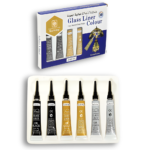 محدد زجاج للرسم – مجموعة 6 ألوان (أسود، ذهبي، فضي) - Image 2