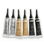 محدد زجاج للرسم – مجموعة 6 ألوان (أسود، ذهبي، فضي)