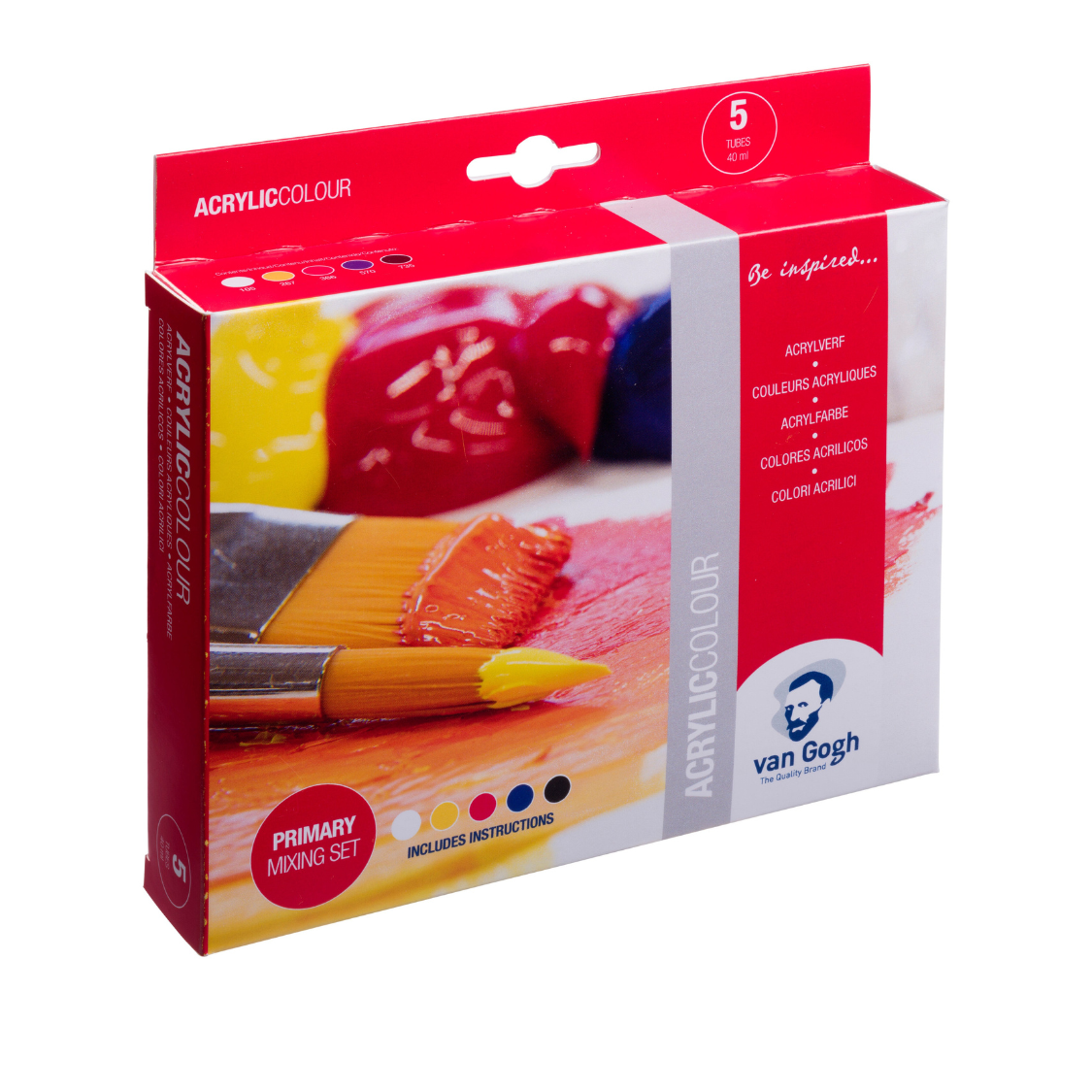 تصميم بدون عنوان - 2026-03-17T034326.476 مجموعة Van Gogh Acrylic Colour – Primary Mixing Set (5 × 40 ml) - الصورة 1
