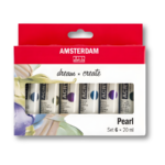 مجموعة ألوان أكريليك لؤلؤية |Amsterdam Pearl 6*20ml