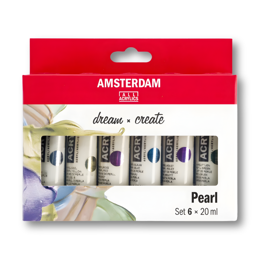 تصميم بدون عنوان - 2026-03-20T003321.068 مجموعة ألوان أكريليك لؤلؤية |Amsterdam Pearl 6*20ml - الصورة 1