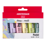 مجموعة ألوان أكريليك باستيل Amsterdam Pastel6*20ml