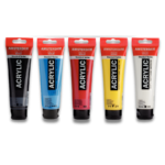 ⁦ألوان أكريليك أساسية Amsterdam Primary 5*120 ml⁩ - الصورة ⁦2⁩