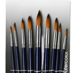 ⁦طقم فراشي Giorgione المدببة (9 قطع) لرسم التفاصيل والدمج⁩ - الصورة ⁦3⁩