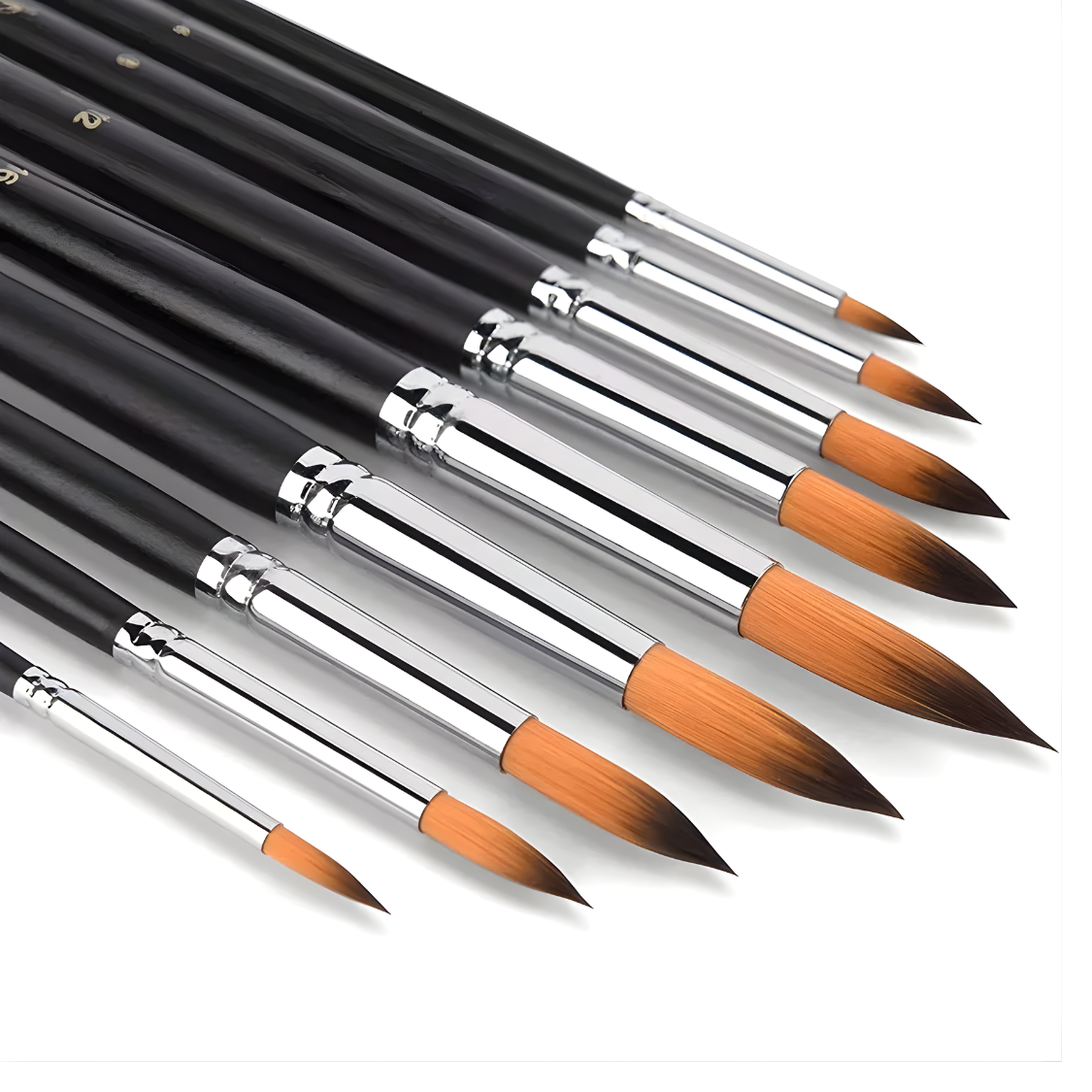 تصميم بدون عنوان - 2026-03-28T162519.912 طقم فراشي Giorgione المدببة (9 قطع) لرسم التفاصيل والدمج - الصورة 1