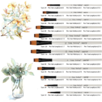 طقم فراشي رسم 12 قطعة مسطحة - Image 4