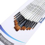 طقم فراشي رسم 12 قطعة مسطحة