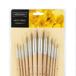 مجموعة فراشي رسم شعيرات خشنة – 12 فرشاة - Image 2