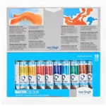 ⁦ألوان مائية فان جوخ – 10 ألوان*10 مل Van Gogh Watercolour Tube Set⁩ - الصورة ⁦2⁩