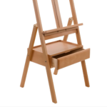 ستاند رسم احترافي من خشب الزان – ارتفاع 150 سم مع درج تخزين - Image 4