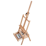 ستاند رسم احترافي من خشب الزان – ارتفاع 150 سم مع درج تخزين - Image 2